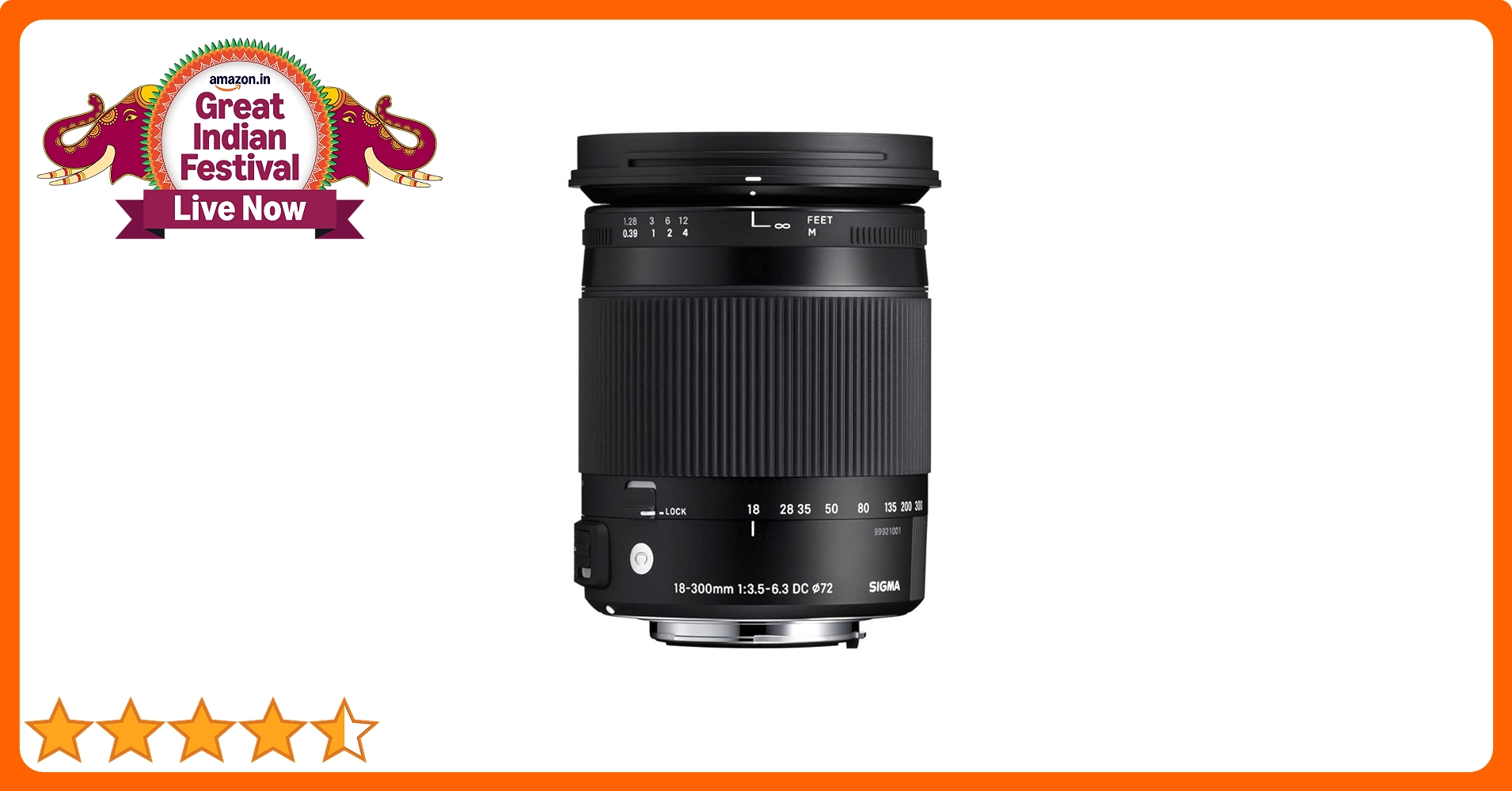 ⭐︎SIGMA 18-300mm 1:3.5-6.3 DC Sigma 18-300mm f/3.5-6.3 DC Macro OS HSM Contemporary Lens